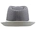 The Hat Depot Light Weight Classic Soft Cool Mesh Crushable Fedora hat (S/M, Grey)