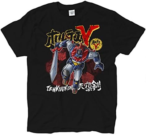 T-shirt man Vultus V Voltes Combattler super machine black 1_XL
