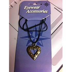 Click here to buy Eyewear Accessories Jewlery Holder Loops (Ant.Gold - Heart) by Eyeglass holder necklace loop.
