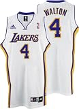Luke Walton Jersey: adidas White Swingman #4 Los Angeles Lakers Jersey - Small