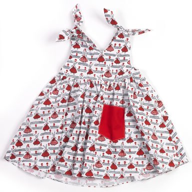 V&A 'Rabbits' Childrens Dress (0-6 months)||EVAEX||RF10F