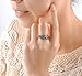 Mytys Retro Vintage Chic White Gold Plated Gray Marquise Crystal Tiny Roses Cocktail Ring