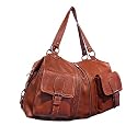 Womens Faux Leather Outside Pouch Pockets Center Zipper Design Shoulder Handbag Purse (different colors available)