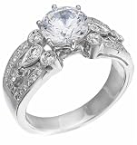 NEW DIAMOND WHITE GOLD LADIES RING