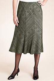 Classic Collection Geometric Zig Zag Print Skirt