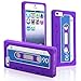 Purple Audio Classic Cassette Tape Silicone Case Cover Skin Protector For iPhone 5 5TH 5G