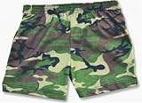 Adult Womens Cotton Jersey Sport Shorts Green Camo