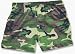 Adult Womens Cotton Jersey Sport Shorts Green Camo