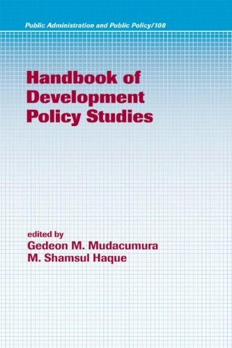 Handbook of Development Policy Studies (Public Administration and Public Policy)