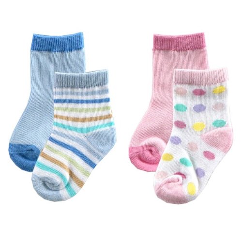 2pk Novelty Stripe/Dot Socks