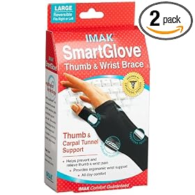 Click here to buy Imak Smart Glove,Thumb and Wrist Brace, Large (Pack of 2).