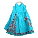 Kindermode von Paglie, Trägerkleid türkis