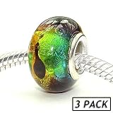 Coastal Collection Silver Glass Beads (3 Pack) - Galaxy Far Far Away (Pandora and Chamilia Compatible)