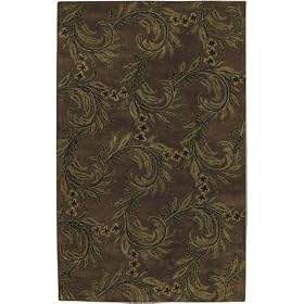 Surya Forrest Bed DST-1133 9 by 13 Rug, Brown