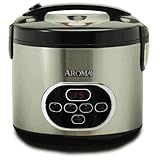 Aroma ARC-930SB Stainless-Steel 10-Cup Digital Rice Cooker and Food Steamer