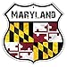 MARYLAND State Province Flag Novelty Highway Vintage Retro Wall DÃ©cor Shield Metal Aluminum Sign