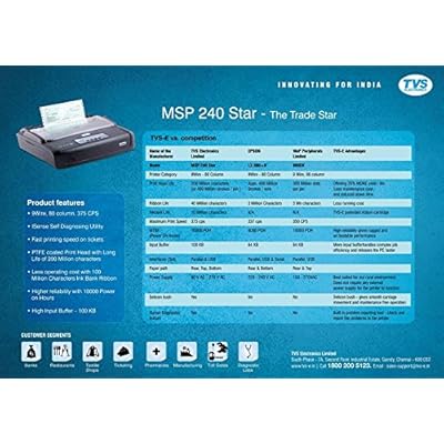 Tvs Printer-240 Monochrome Dot Matrix Printer