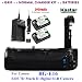 Kastar Pro Multi-Power Vertical Battery Grip (Replacement for BG-E16) + 2x LP-E6 Replacement Batteries + Charger Kit for Canon EOS 7D Mark II (Not for EOS 7D) Digital SLR Camera