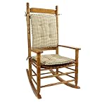 Natural Gingham Rocker Cushion Set
