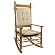 Natural Gingham Rocker Cushion Set