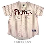 Philadelphia Phillies 2008 World Series Autographed Majestic Replica Jersey with 20 Signatures