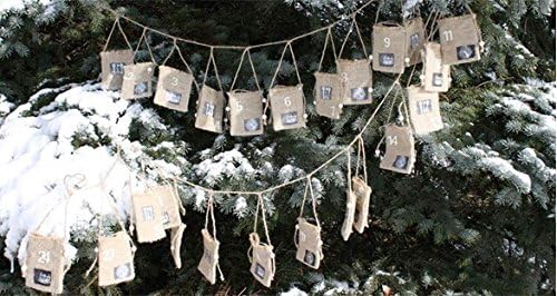 Rustic Burlap Advent Calendar