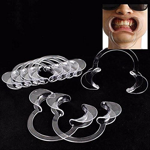 Aohang Speak Out Game C-Shape Dental Tools Oral Cheek Mouth Lip Retractor Opener Prop for Adult Children 12pcs M