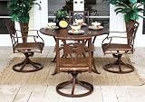 Coco Palm Swivel 5 Piece Slatted Dining Set