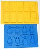 Building Bricks and Minifigure Ice Cube Tray or Candy Mold --for Lego lovers