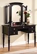 Black Large Scale Vanity Table with Storage Drawers By Coaster