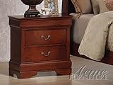 Louis Philllip II Cal king Bedroom Nightstand with Hidden Drawer in Cherry  ....