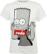 Simpsons Bart Simpson Rude Men's T-Shirt