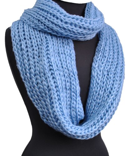 Immerschön Rundschal in hellblau Schal Schlauchschal Damen Accessory one size
