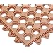 San Jamar KM1240 Light Duty Rubber Connect-A-Mat with Bagged, 3' Length x 3' Width x 1/2" Thick, Red