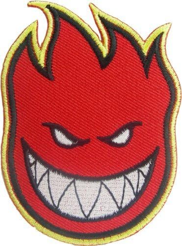 Devil Red Spitfire Skateboard Wheel 5.5x8 Cm Honda Yamaha Toyota Car Motorcycle Bike Emblem Logo Iron/sewing Patch,by Sugar99shop by sugar99shop