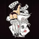 Lucky 13 Man's Ruin Vegas Pin-Up Girls T-Shirt NEW