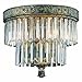 Eurofase 19356-013 Clairemont 3-Light Flushmount, Artisan Gold/Crystal