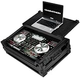 Marathon Flight Road Case MA-NS6LTBLK for 1X Numark NS6 Serato Itch Controller with Laptop Shelf, Black