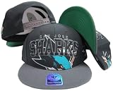 San Jose Sharks Black Two Tone Snapback Adjustable Plastic Snap Back Hat/Cap