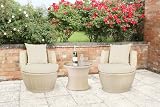 Stacking Natural Synthetic Outdoor Rattan 2 Seat Egg Set