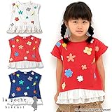 (ラポシェビスキュイ)La poche biscuit 初夏'15 いろいろ花柄Tシャツ 80 オフホワイト