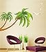 DGI Mart Coconut Tree Large Palm Tree Seagull Removable Wall Decal Sticker