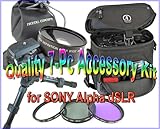 7-pc Accessory Kit w/Wide Angle for SONY Alpha and the 18-55mm +BONUS