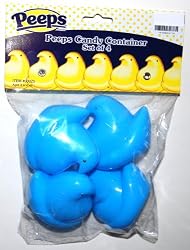 Peeps Novelty Candy Container, Set of 4, Blue Chicks (1 Set)
