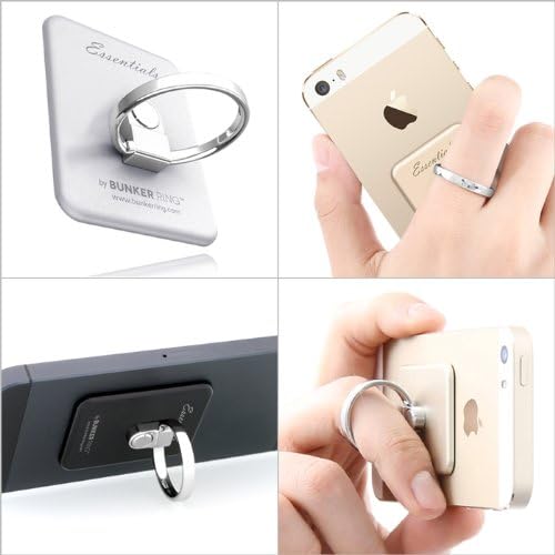 **MIRROR SILVER** i&Plus Bunker Ring 3 - Anti Drop Ring for iPhone 5 4S 4 3GS The New iPad 2 3 iPad Mini Kindle Fire Touch Samsung Galaxy S3 S2 Note Note2 Nexus Note Epic Touch 4G HTC EVO 4G Rhyme DROID RAZR BIONIC INCREDIBLE 2 Semi Permanent Adhesive 360 Degree Rotatable