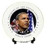 President Obama Collector's Plate - 8" White Gold Trimmed Ceramic with GIFT Box & DISPLAY