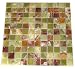 Multi Green Onyx 1x1 Polished Mosaics Meshed on 12" X 12" Tiles for Bathroom Flooring, Kitchen Backsplash, Shower Walls