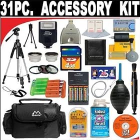 31 PC ULTIMATE DELUXE DB ROTH ACCESSORY KIT FOR CANON POWERSHOT DIGITAL CAMERAS (S2 IS S3 IS S5 IS SX100 IS) + BONUS Gift = Waterproof Camera = Great For Kids
