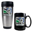 Major League Soccer Logo Stainless Steel Travel Tumbler and Blk Ceramic Mug Set -Primary Team Logo by Great American Products