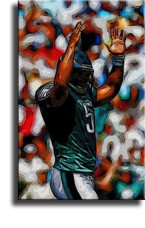 Completely Handpainted American Football Sport Painting, Custom Order FL4035, Oil on Canvas, with Option to Paint Jerry, Brett & Co. from Any Other Favorite Photograph or Picture, Unframed, Size 12
